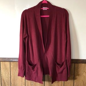 Ciela Burgundy Open from cardigan